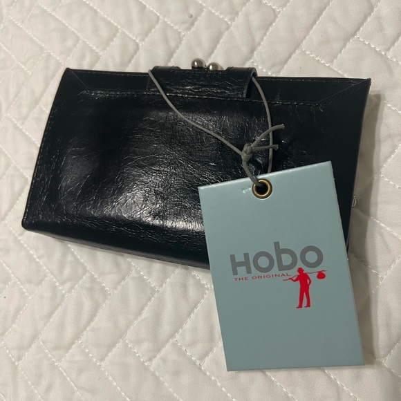 HOBO Black Leather Wallet with Silver Accents - Picture 2 of 8